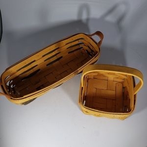 Set of 2 Longaberger Baskets 1999 and 2002